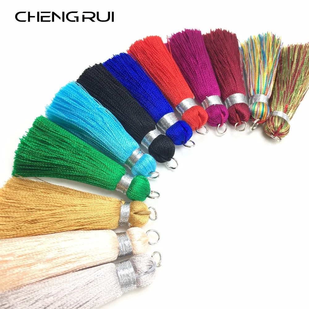 CHENGRUI L113 4 см кисточки шелковые мини ювелирные аксессуары diy серьги подвески