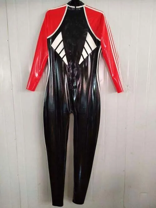 

100% Latex Rubber Handsome Catsuit Kostüm Cool Bodysuit Suit Size XXS-XXL