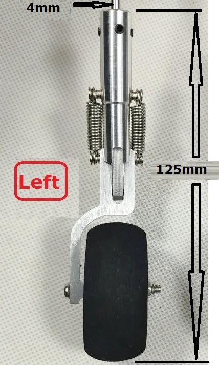 125mm left 4mm hole Металлическая основная посадочная Шестерня для DIY RC самолетов с различными опциями - Цвет: 125mm left 4mm hole