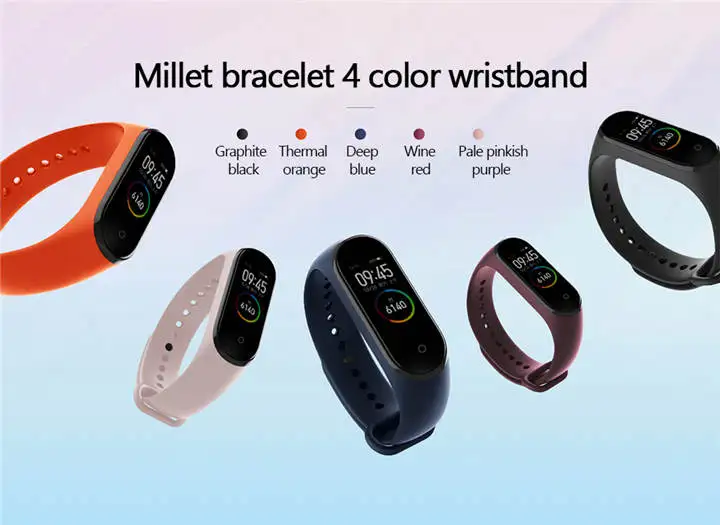 Original Xiaomi Mi Band 4 Strap Silicone Wristband Bracelet Xiaomi Band 4 3 Mi band4 Miband4 Pink Wrist Straps Xiomi Mi Band 4