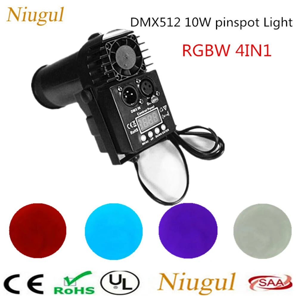 10 Вт Светодиодный прожектор/DMX512 RGBW Луч эффект сценический свет дистанционное