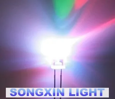 1 шт. 5 мм быстрая вспышка RGB красный зеленый синий Радужный многоцветный