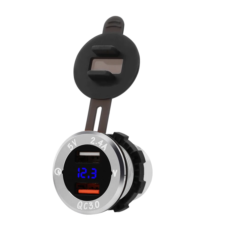 Автомобильное зарядное устройство LMoDri QC 3 0 с двумя USB портами 12 24 В постоянного