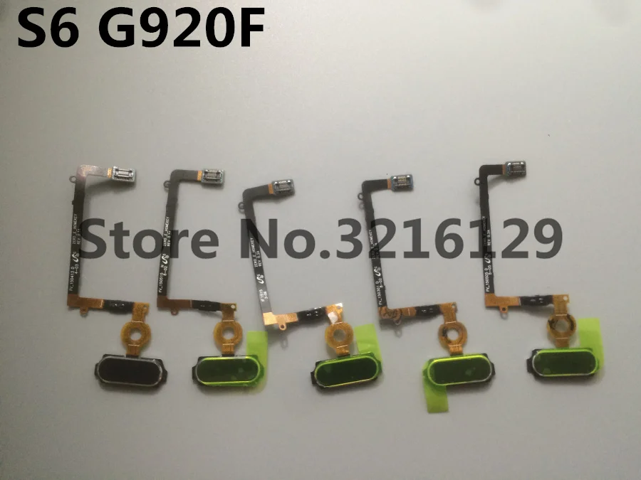 10pcs/lot Original For Samsung Galaxy S6 G920 G9200 G920F Home Button with Flex Cable Ribbon Brand New Black White Gold Blue | Мобильные
