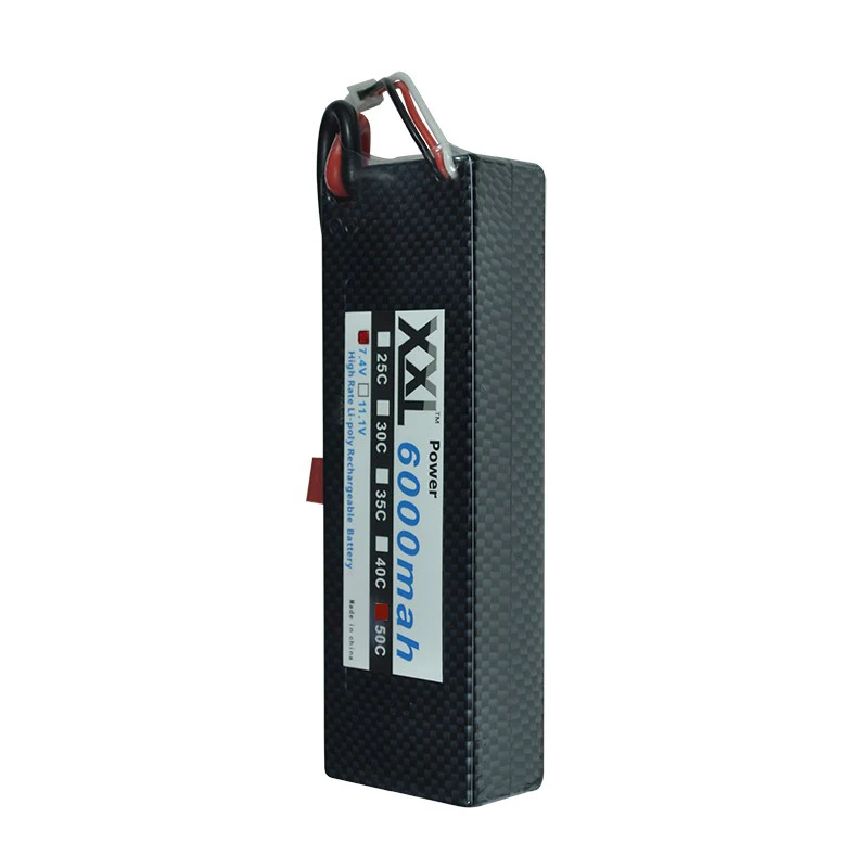 Rc грузовик Липо Батарея 7.4 В 6000 мАч 50C 2 S Жесткий чехол с AMASS T декан плагин XT60 ec5