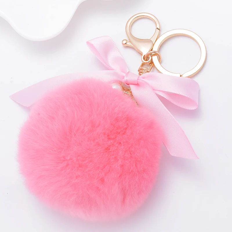 Лидер продаж пушистый шарик-брелок Симпатичные Помпона Имитация меха кролика Ball