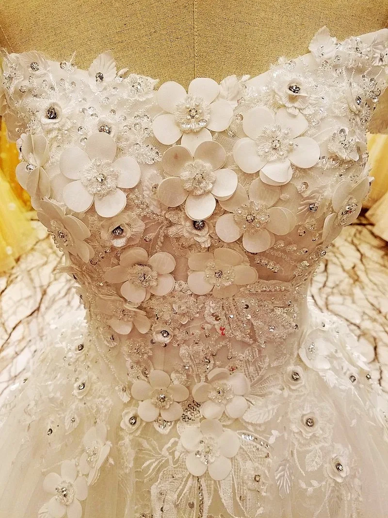 Vestido De Noiva кружевное платье-трапеция без бретелек с аппликацией из тюля свадебное