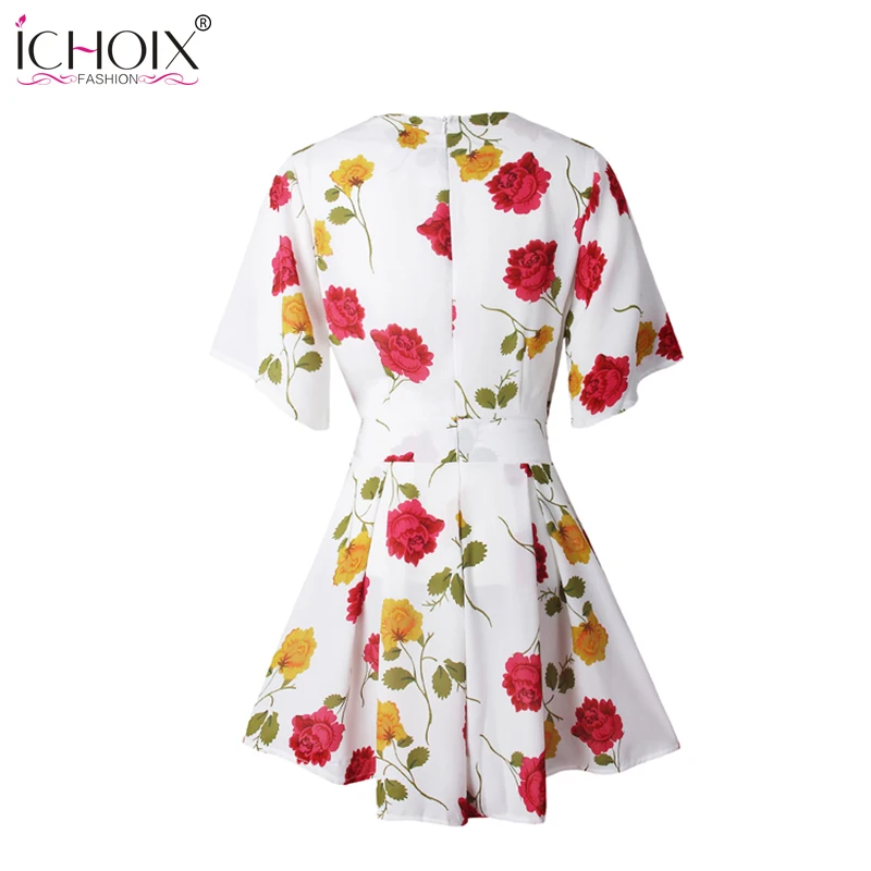 2017 сезон: весна–лето принтом платье с цветочным рисунком пикантные элегантные