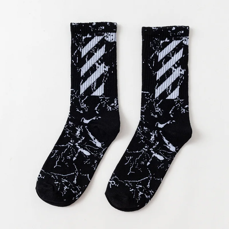 

New style old socks bias stripe cotton socks sport men's and women's stockings