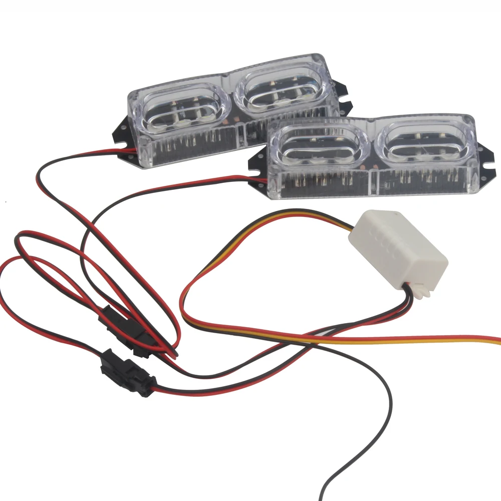 2x6 LED DRL мотоцикл стробоскоп стоп дневной свет 12 Вт Автомобильные предупреждающие