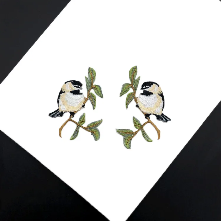 1 пара железных нашивки &quotПтицы&quot для одежды маленькая вышивка глажка
