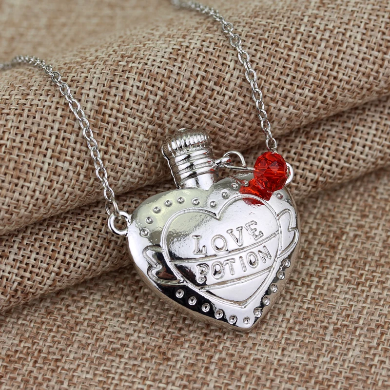 Модное ожерелье с флаконом в форме сердца 2 цвета аксессуары креативные