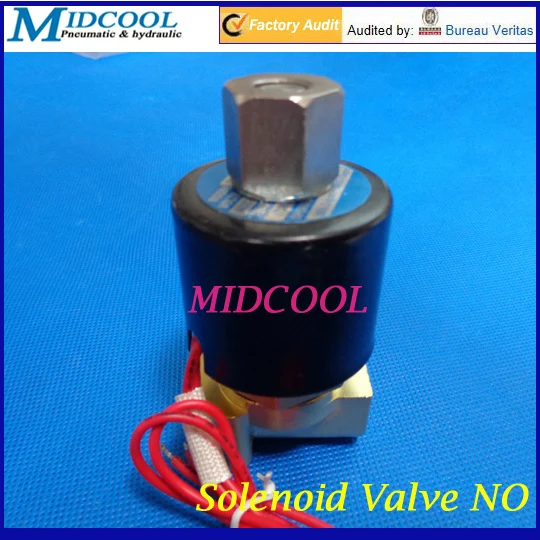 

De agua Valvula Normally open type 2W025 series ac 220V 2W025-08H NO 1/4" Solenoid Valve for air water oil