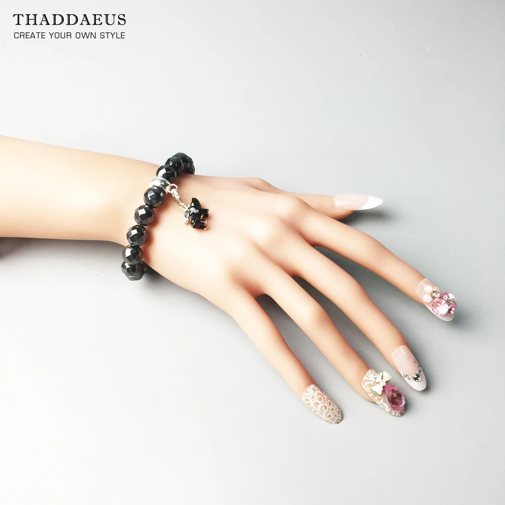 Браслет из Гематитовых бусин очаровательные модные ювелирные изделия в