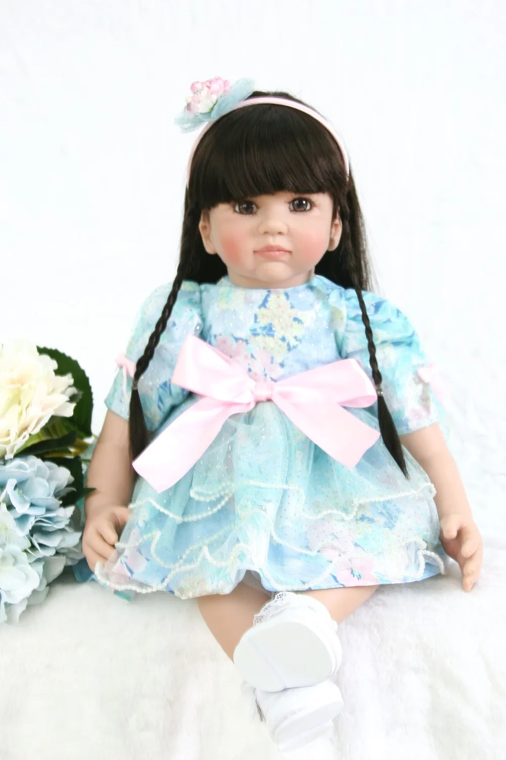 24 дюйма силиконовые куклы Reborn Bebe Alive Поддельные Детские 58 см принцесса малыш bebe