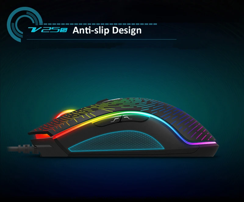Rapoo V25S 7000 dpi 7 программируемых кнопок Оптический сенсор P3320 RGB подсветка оптическая игровая мышь для профессионального геймера