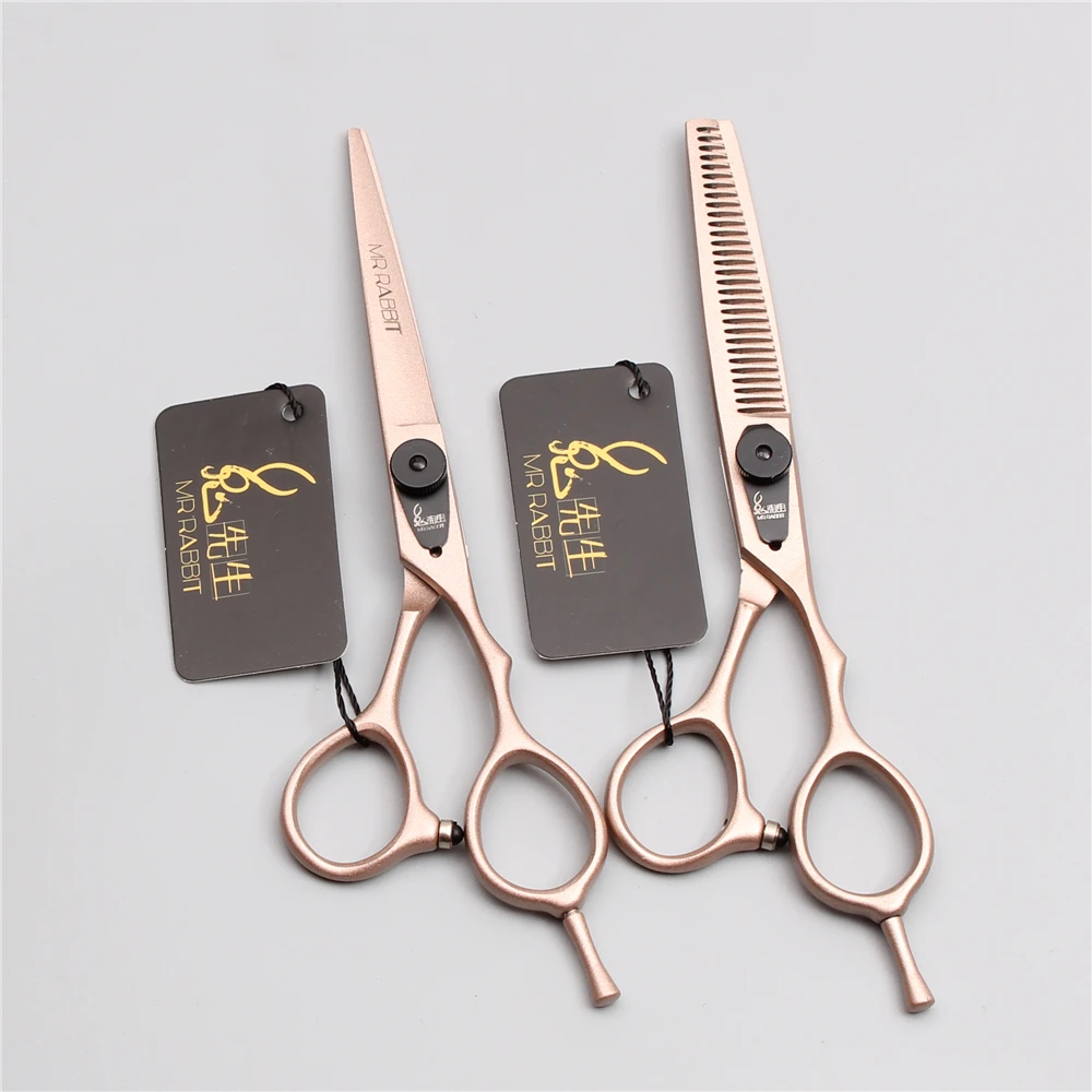 3 шт. 5 &quot16 см JP 440C Mr Rabbit Парикмахерские ножницы филировочные Профессиональные для