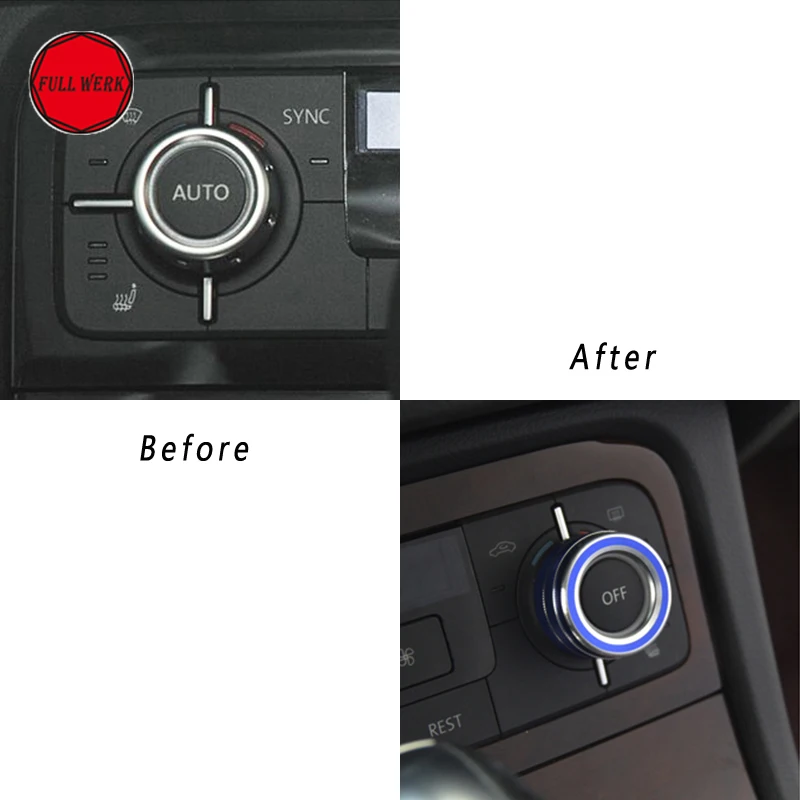 Ручка автомобильного кондиционера из алюминиевого сплава 2 шт. для VW Volkswagen Touareg 2011