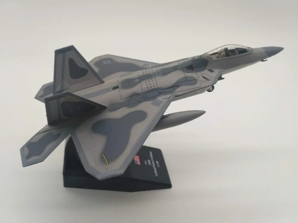 Новинка 1/100 масштабные игрушечные модели самолетов США F-22 F22 Raptor Fighter литой металлический самолет модель игрушки для детей Коллекция подарков