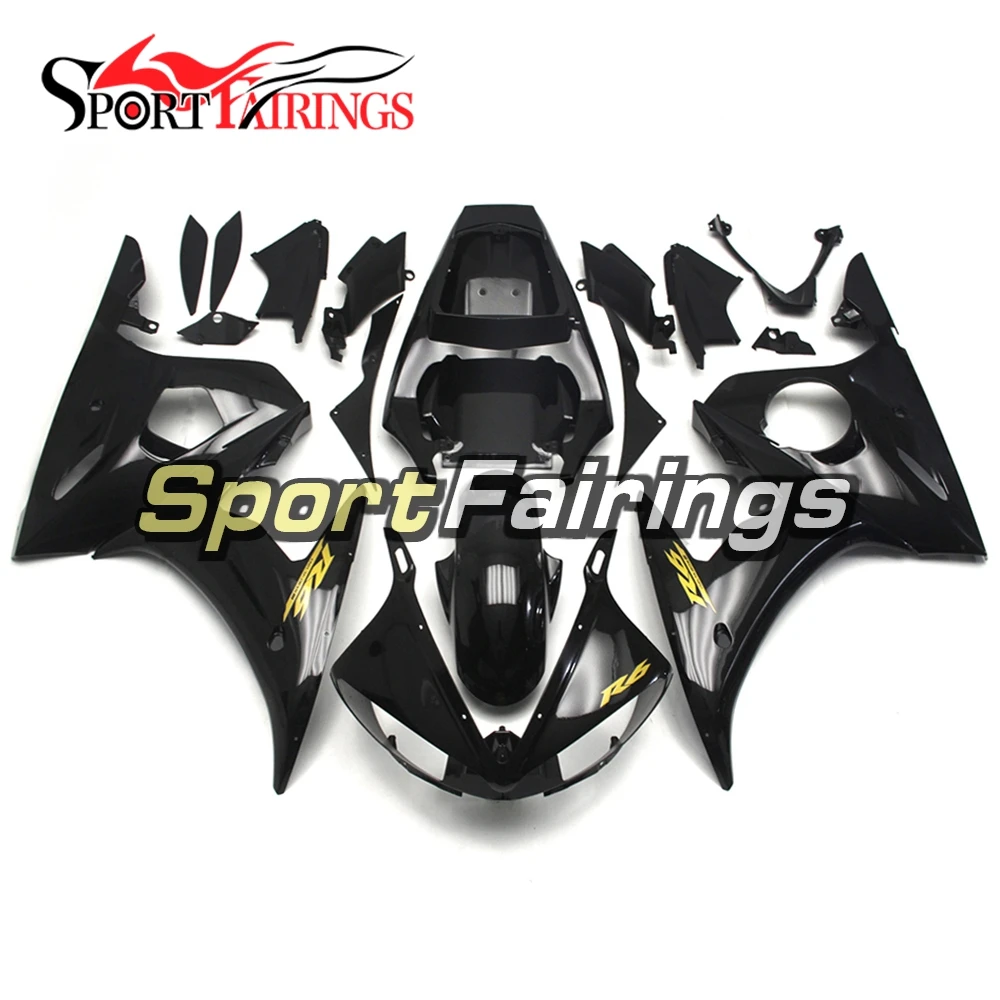 

Полный глянцевый черный обтекатель для Yamaha 2003 2004 YZF-600 R6/R6S '06-09 ABS инъекция мотоциклетные обтекатели