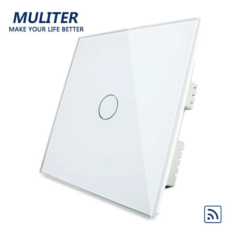 Великобритания Стандартный хрусталя панель Smart Touch настенный выключатель света 1