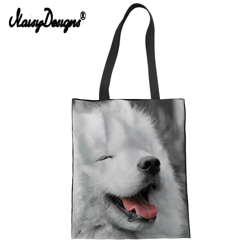 Женская сумка для покупок Samoyed Dog мессенджер на шнурке через плечо Экологичная