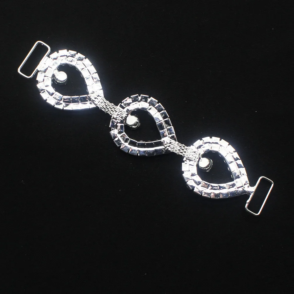 4 шт./лот 110 мм Стразы бикини пряжки Инструменты для наращивания волос кристалл