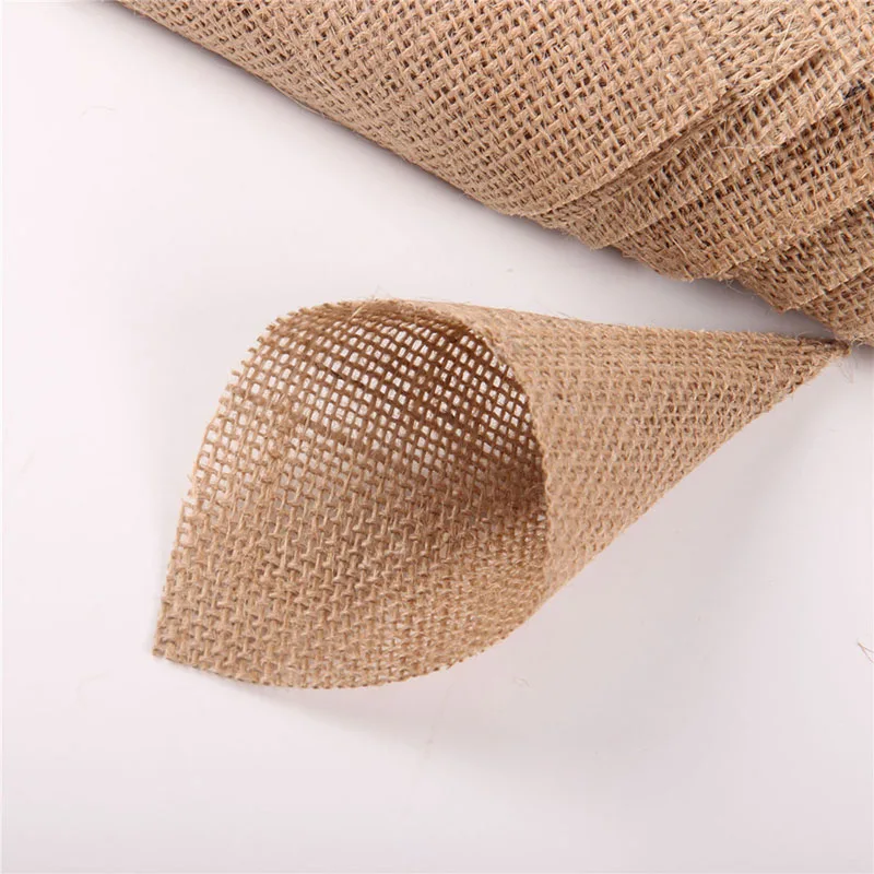10 шт./лот, мешковина, джут, Hessian Pew, конус, держатель для цветов, Рождество, деревенский стиль, свадебные украшения в винтажном стиле