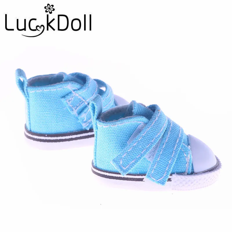 LUCKDOLL 5 см однотонная парусиновая обувь подходящая для куклы 1/6 BJD аксессуары
