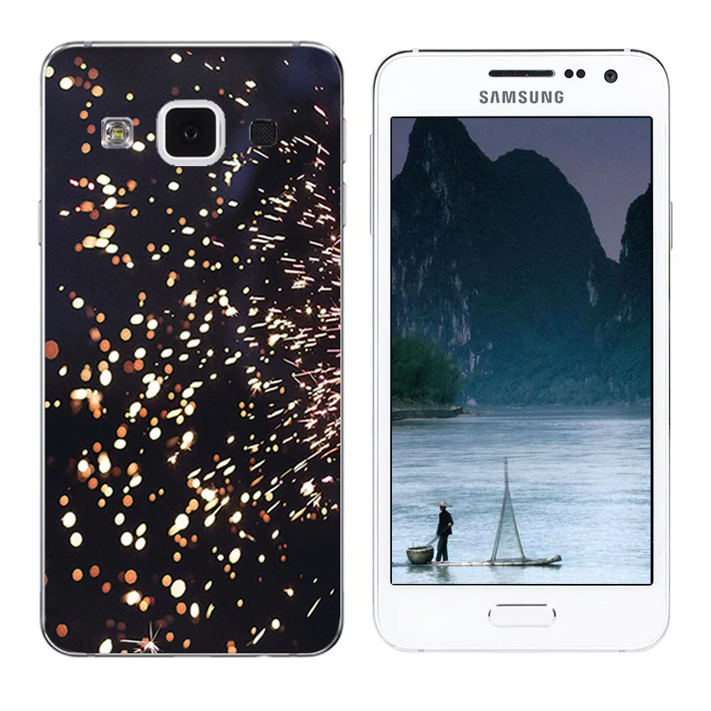 Чехол для Samsung Galaxy A3 2015 мягкий чехол из ТПУ с принтом снежинки A3000 A300F чехлы
