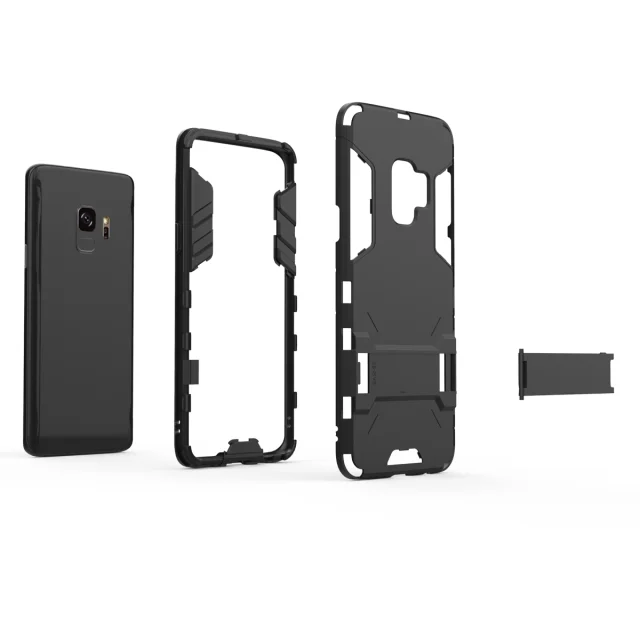 With stand Hybrid case For Samsung Galaxy S9 S9Plus Hard Silicone + PC Armor protective back cover for samsung s9 plus shell |