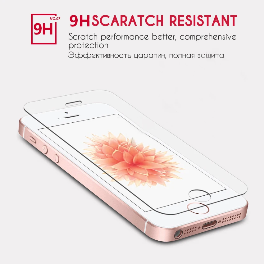 Закаленное стекло для iphone 5s защитное закаленное Защитная пленка 4 5 6 S 7 8 plus