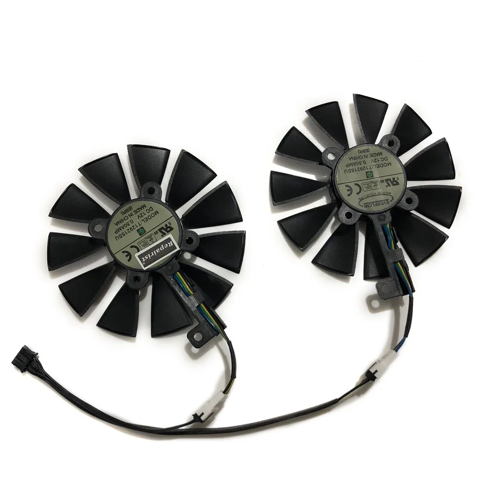 2 шт./компл. T129215SU GTX 1060 1070 двойная зеркальная графическая карта Охлаждения
