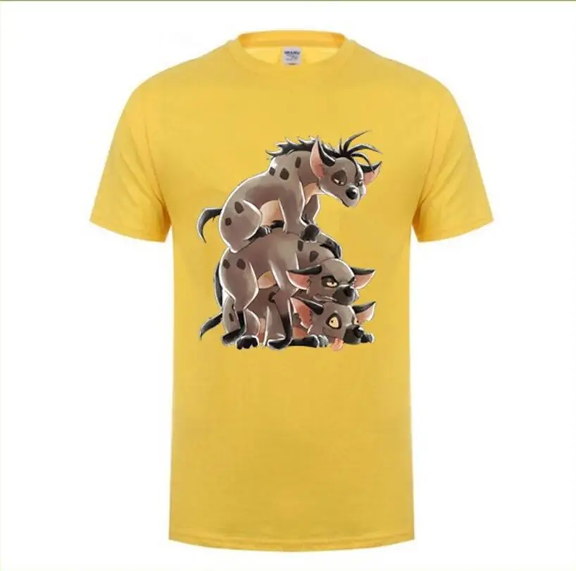 Пользовательские футболки Hyena Stack Футболка мужская Mufasa Король Лев Симба Harajuku