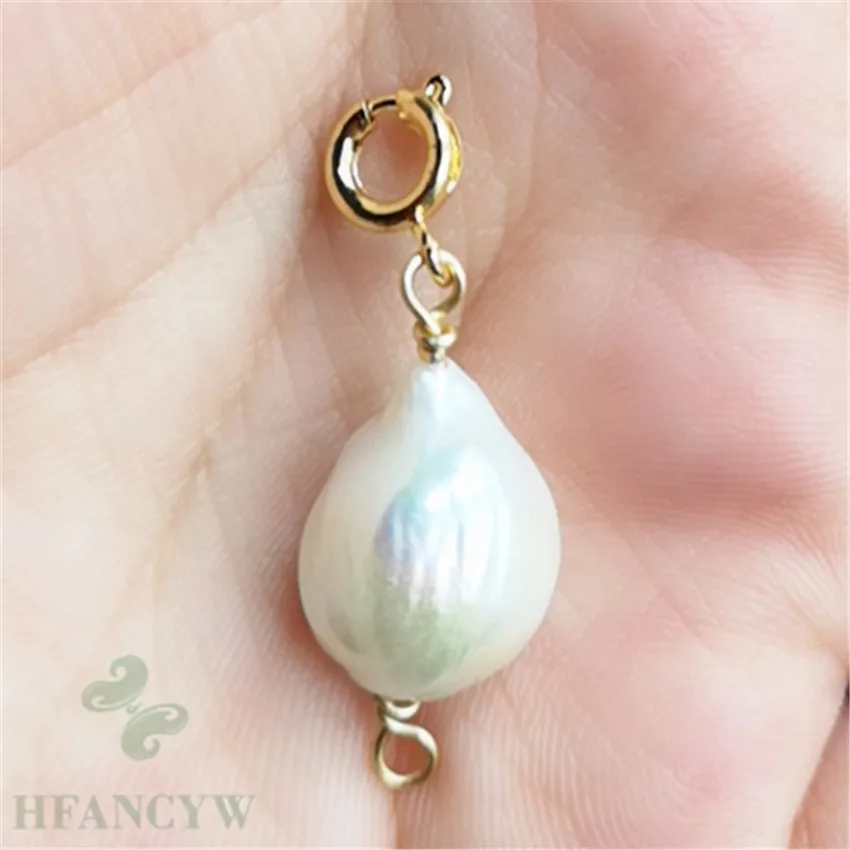 12x14mm White Baroque Pearl Necklace 18 inches Jewelry Cultured Classic Gift Chain Clasp Aurora Women | Украшения и аксессуары