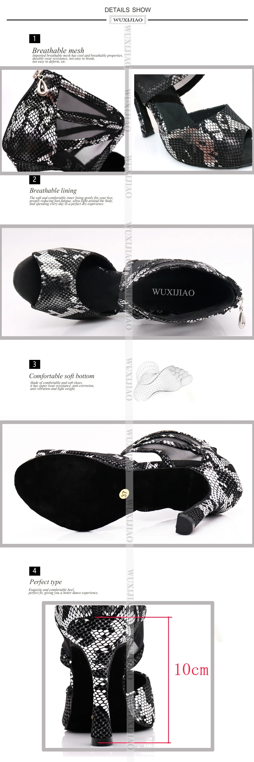 WUXIJIAO; Обувь для бальных танцев; женская обувь; zapatos de mujer; обувь для латинских танцев; обувь для сальсы; chaussure femme