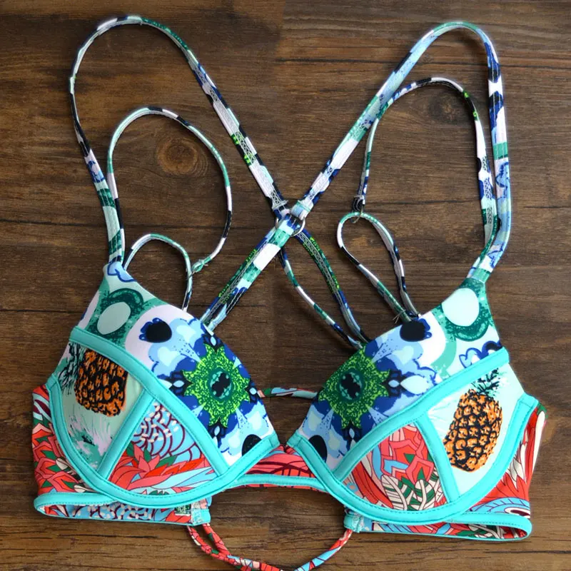 HELLO пляжный купальный костюм с принтом женский купальник пуш ап бикини 2017