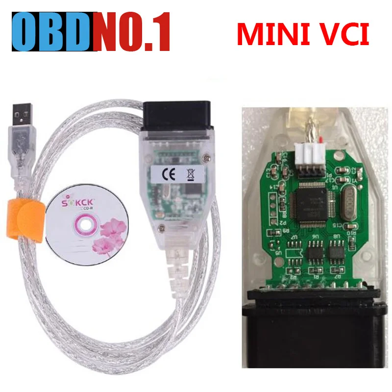 J2534 MINI VCI ForToyota MINI-VCI FT232RQ forToyota TIS Techstream Cable V14.30.023 |