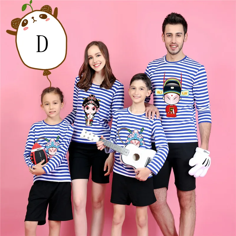 Родитель ребенок Футболки прекрасный мультфильм рубашка любителей Семейные