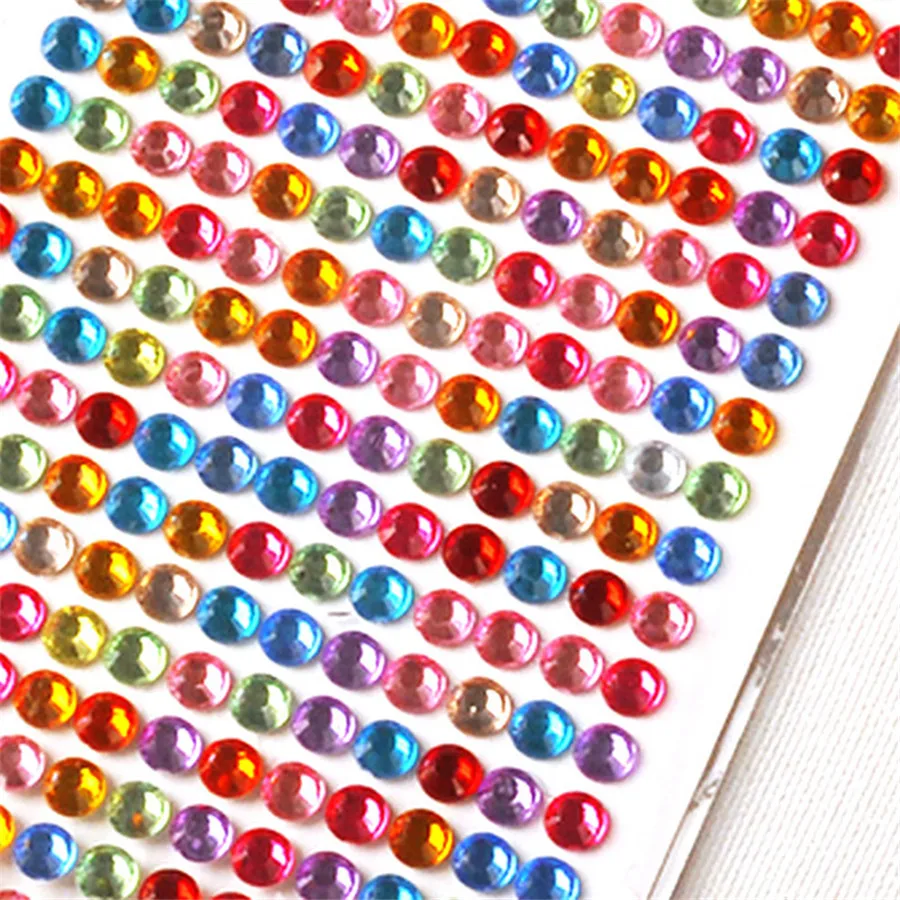 PF Детей Акрил Кристалл Горного Хрусталя Аппликация Клей для Кристаллов Круглые