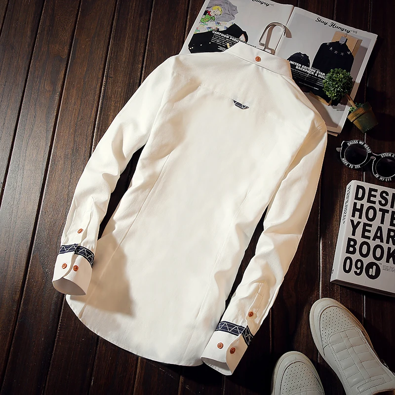 M-5xl 2018 Korean men Maxi Solid shirts pocket design Long sleeve male slim fit stylish casual camisa masculina MQ559 | Мужская одежда