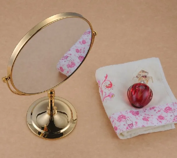 Настольная Золотая двойная сторона 8 зеркало для ванны бритье макияж 3x