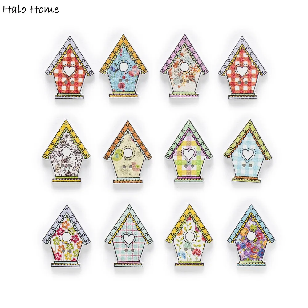 50 шт. шале для шитья деревянные пуговицы Скрапбукинг одежда карты ювелирных