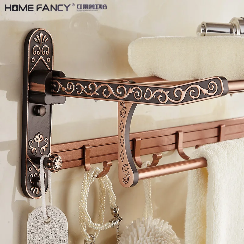 Antiques Black Aluminum Bath Hardware Hanger Set Package Towel Rack Bar Paper Holder Shelf Hook Brush Bathroom Accessories Sj1 |