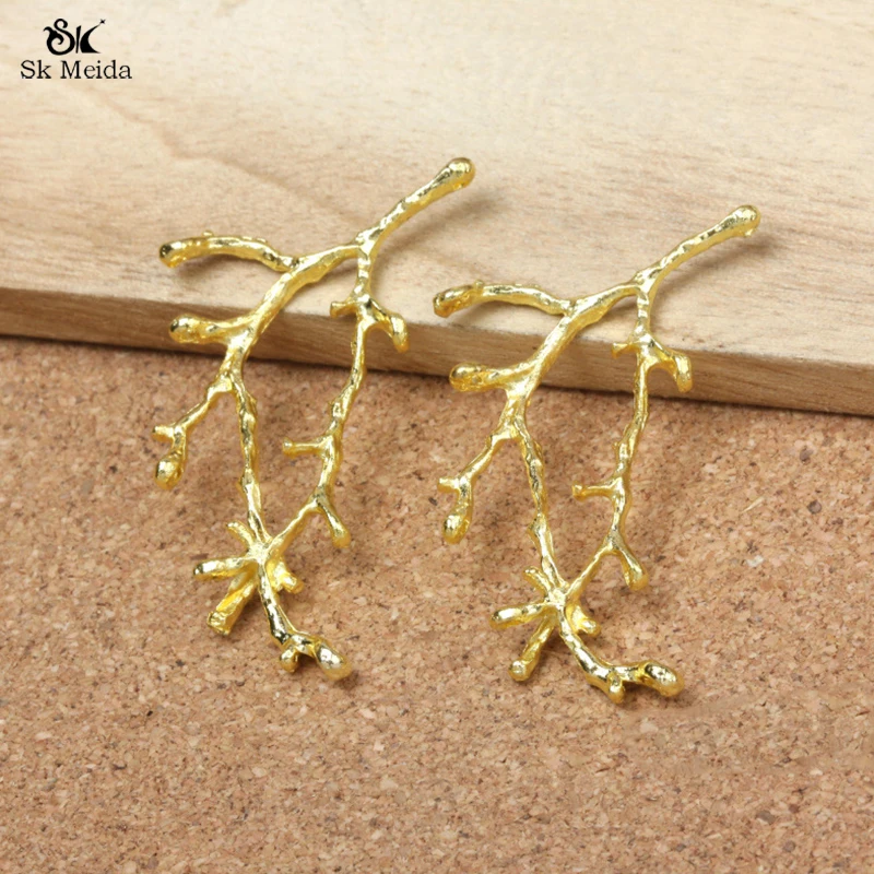 20 шт 56 мм аксессуары для ювелирных изделий Золотой лист соединители изготовления