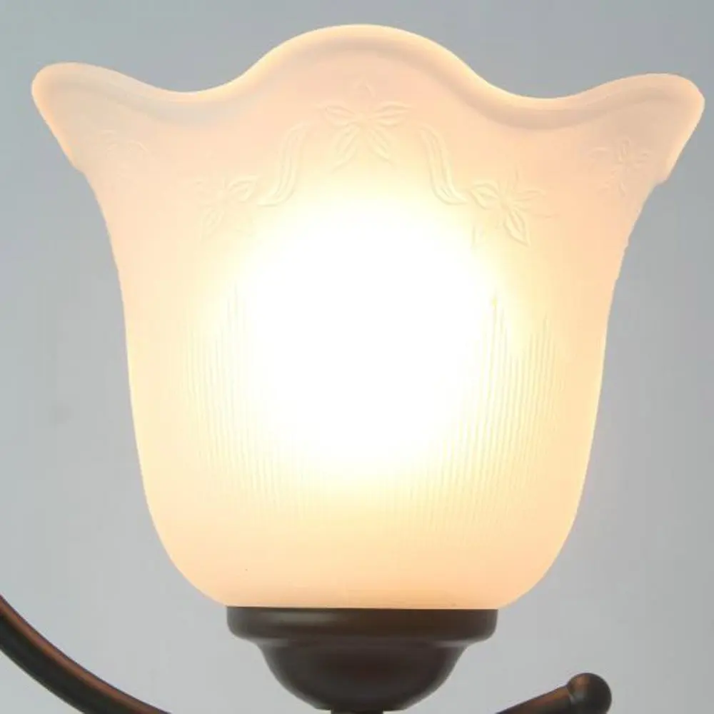 Винтажная железная цепочка Подвесная лампа для крыльца стеклянный абажур