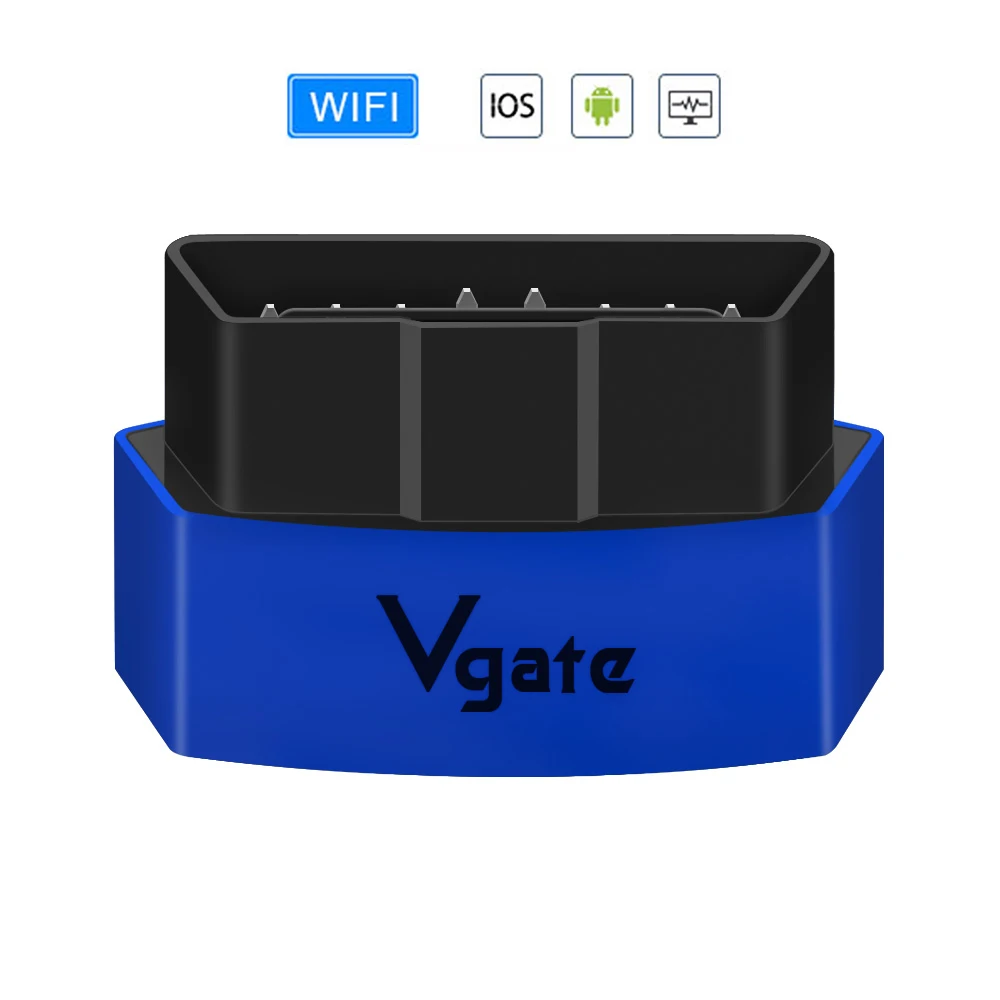Vgate icar3 elm327 wifi OBD OBD2 сканер диагностики автомобиля OBDII кодовый считыватель для IOS/android elm 327 wi fi сканер automotriz - Цвет: Blue
