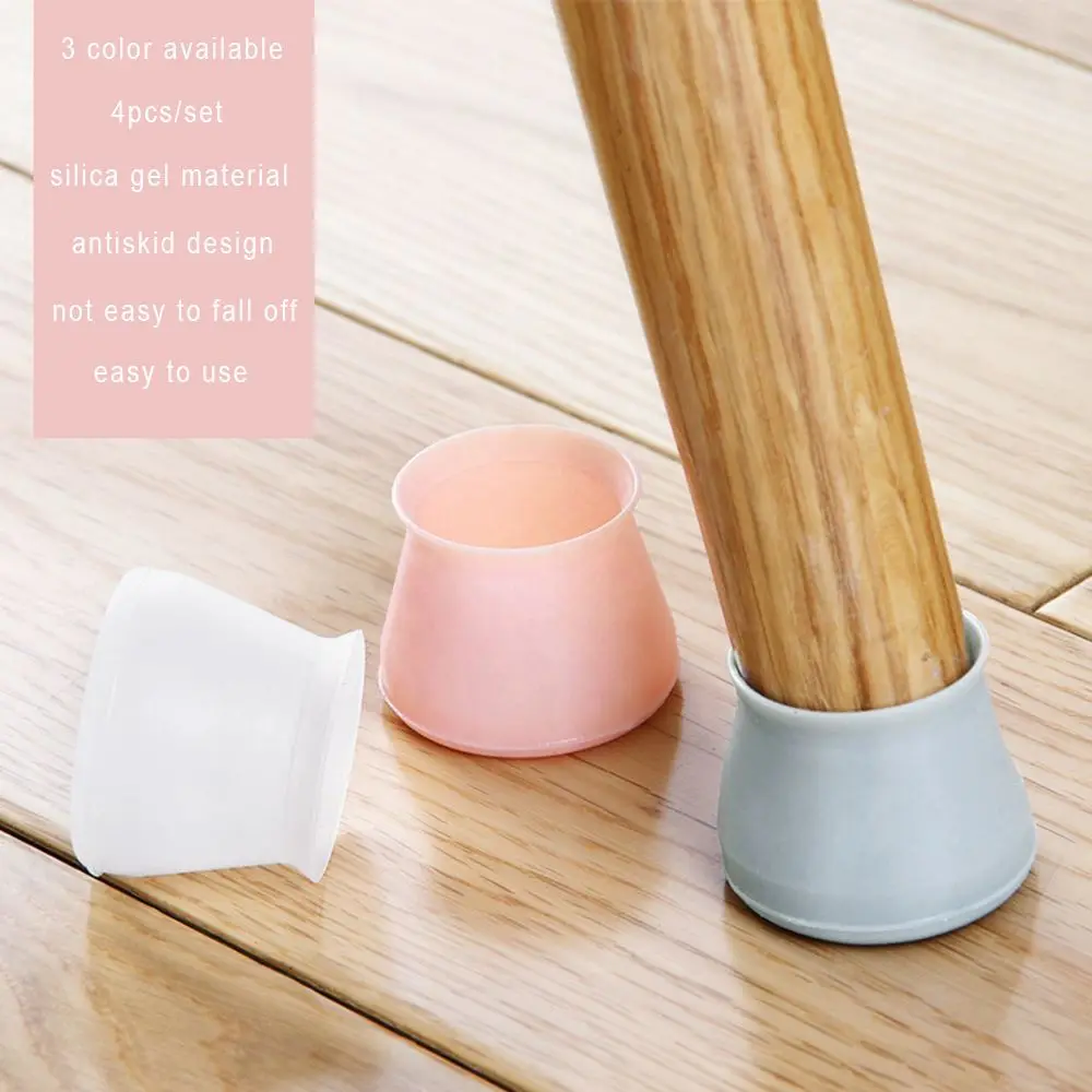 4Pcs/Lot Table Chair Leg Mat Silicone Non-Slip Caps Foot Protection Bottom Cover Pads Wood Floor Protectors | Обустройство дома