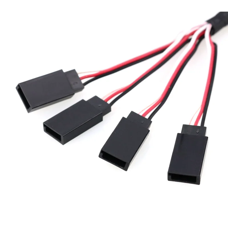 4 In 1 15cm Servo Cable Y DuPont Extension Wires JR Futaba RC Receiver Line Signal ESC Sub-wiring Male To Female | Игрушки и хобби