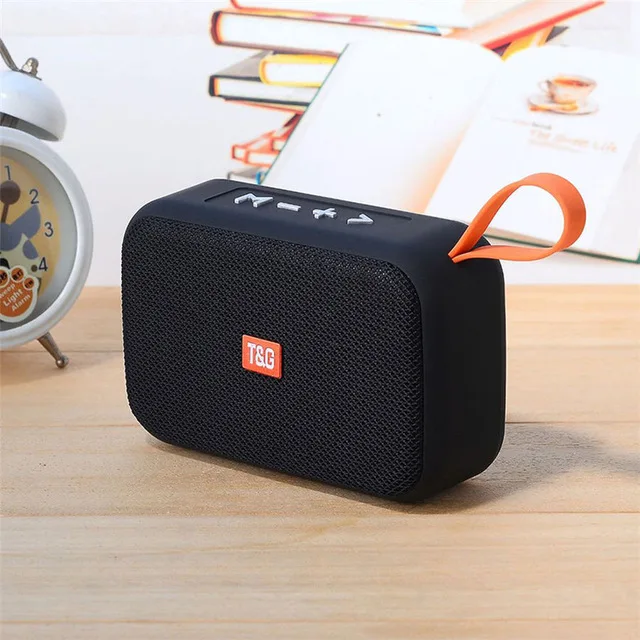 Портативный Bluetooth динамик беспроводной громкий динамик колонки Hi-Fi стерео Спорт на открытом воздухе музыкальный плеер нескользящий с USB TF картой - Цвет: black